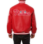 MLB Blue Philadelphia Phillies Leather Jacket
