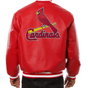 MLB Red St. Louis Cardinals Leather Jacket