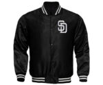 MLB San Diego Padres Black Locker Room Satin Jacket