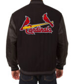 MLB St. Louis Cardinals Black Varsity Jacket