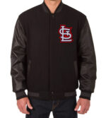 MLB St. Louis Cardinals Black Varsity Jacket
