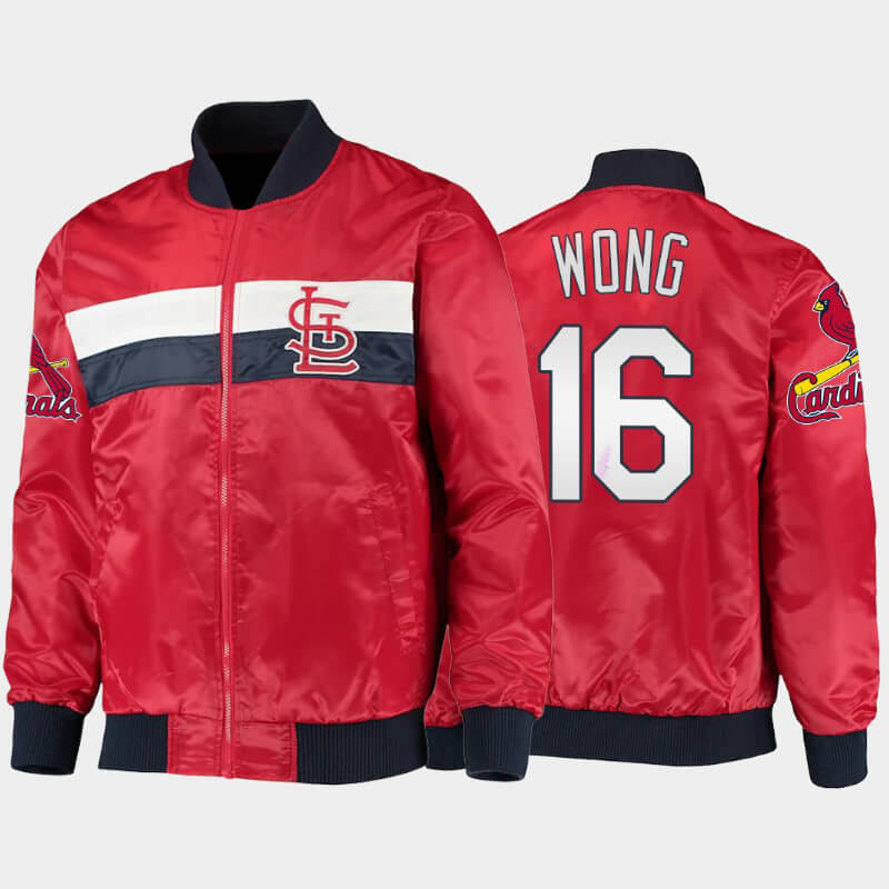 MLB St. Louis Cardinals Kolten Wong Satin Jacket MLB St. Louis Cardinals Kolten Wong Satin Jacket