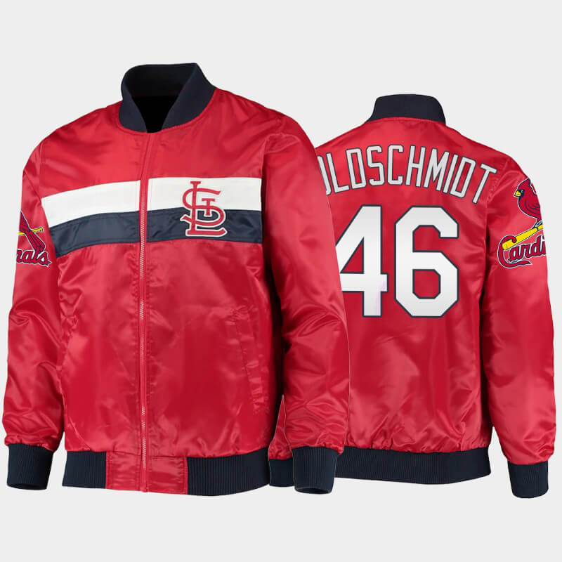 MLB St. Louis Cardinals Paul Goldschmidt Satin Jacket MLB St. Louis Cardinals Paul Goldschmidt Satin Jacket