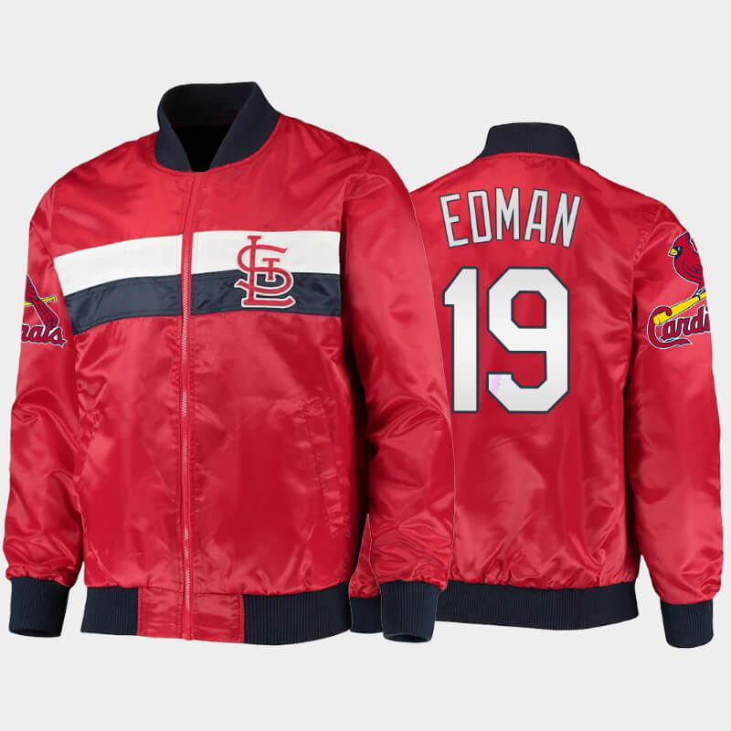 MLB St. Louis Cardinals Tommy Edman Satin Jacket MLB St. Louis Cardinals Tommy Edman Satin Jacket
