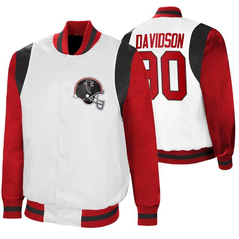 Marlon Davidson NFL Team Atlanta Falcons Satin Jacket (1) Marlon Davidson NFL Team Atlanta Falcons Satin Jacket