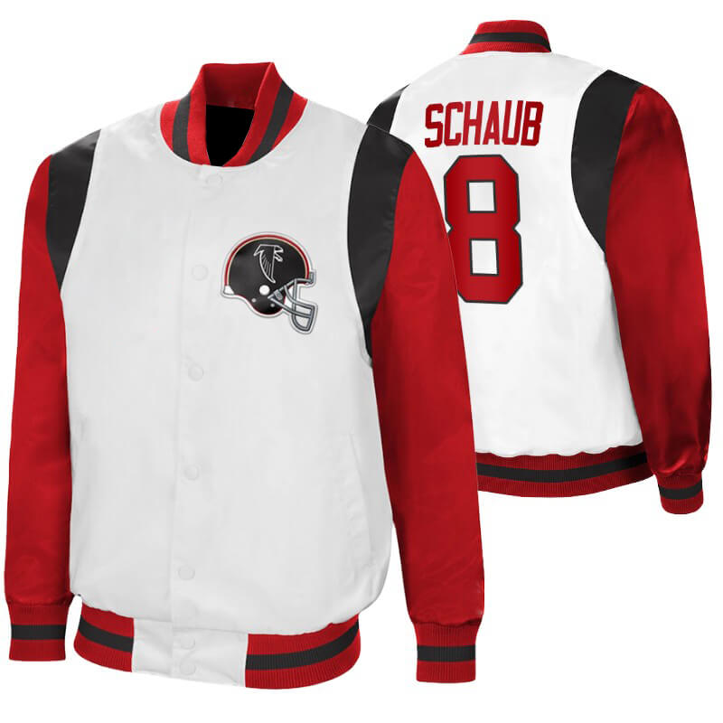 Matt Schaub Atlanta Falcons NFL Satin Jacket (1) Matt Schaub Atlanta Falcons NFL Satin Jacket