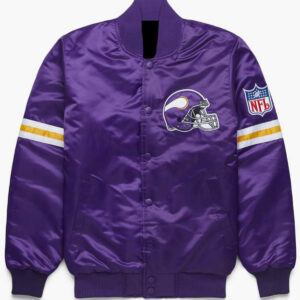 Minnesota Vikings NFL Purple Satin Jacket