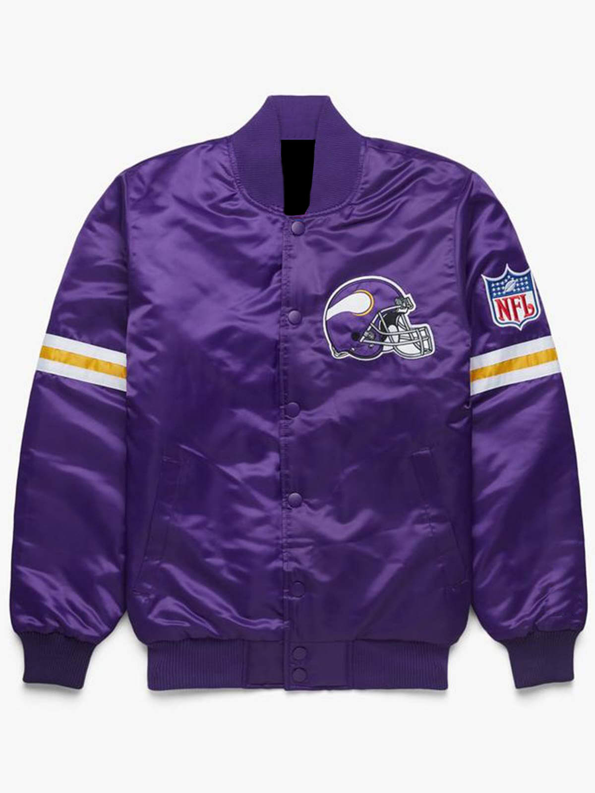 Minnesota Vikings NFL Purple Satin Jacket (1) Minnesota Vikings NFL Purple Satin Jacket