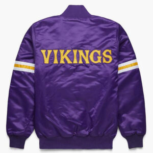 Minnesota Vikings NFL Purple Satin Jacket