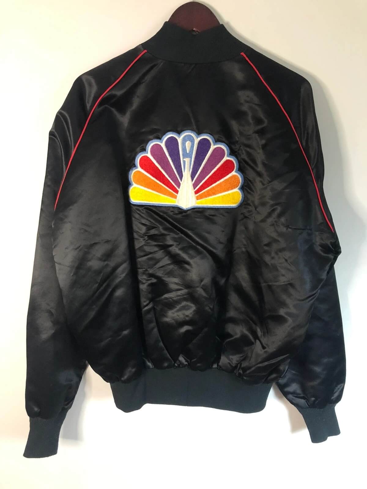 NBC Sports Black Champion Satin Jacket (2) NBC Sports Black Champion Satin Jacket