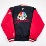 NBC Sports Black Red Pro Player Varsity Jacket