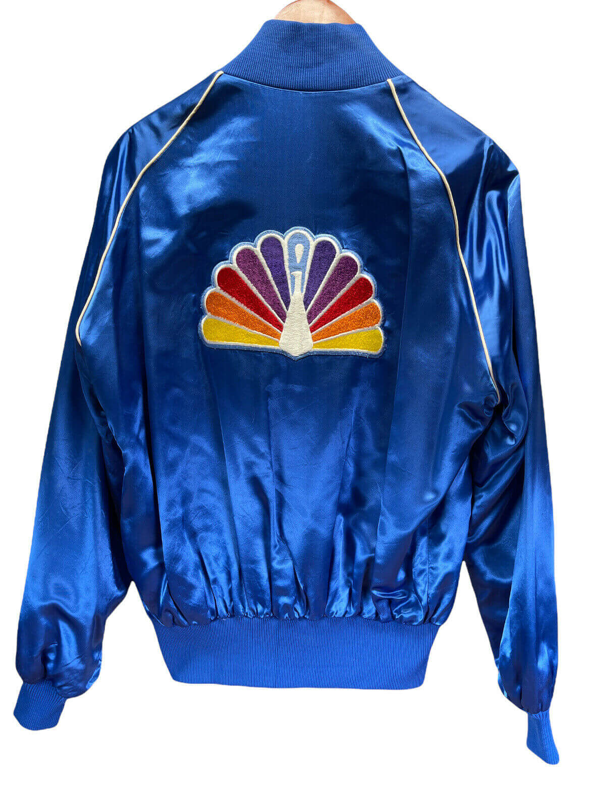 NBC Sports East West Enterprises Peacock Satin Jacket (2) NBC Sports East West Enterprises Peacock Satin Jacket