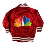 NBC Sports Red Vintage Chalk Line Satin Jacket