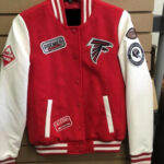 NFL Atlanta Falcons Red And White Varsity Jacket