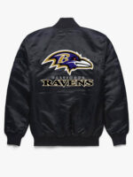 NFL Baltimore Ravens Black Satin Jacket