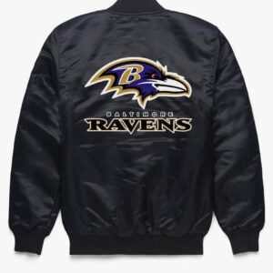 NFL Baltimore Ravens Black Satin Jacket