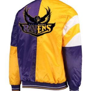 NFL Baltimore Ravens Tricolor Satin Jacket