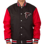 NFL Black And Red Atlanta Falcons Textile Jacket