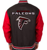 NFL Black And Red Atlanta Falcons Textile Jacket
