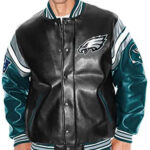 NFL Black Philadelphia Eagles Leather Jacket