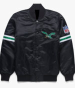 NFL Black Philadelphia Eagles Satin Jacket