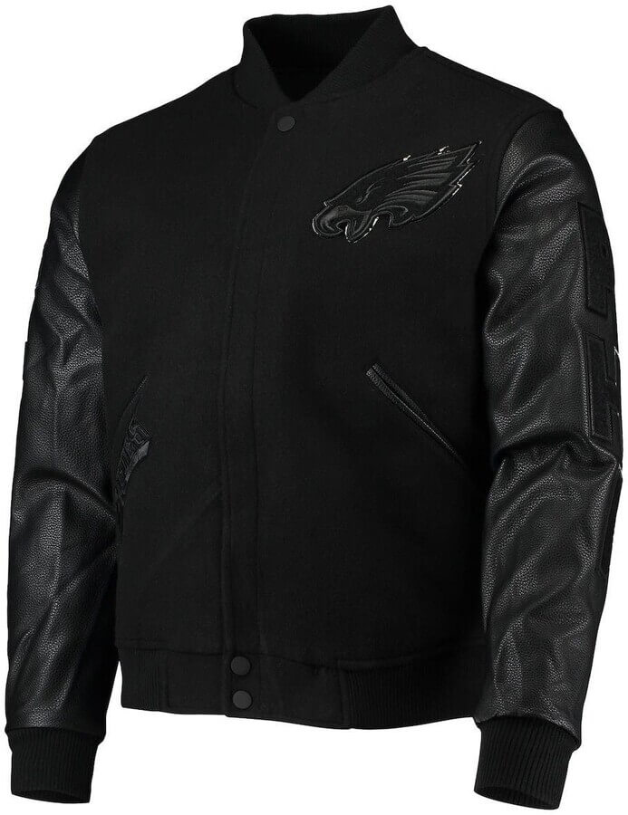 NFL Black Philadelphia Eagles Varsity Jacket