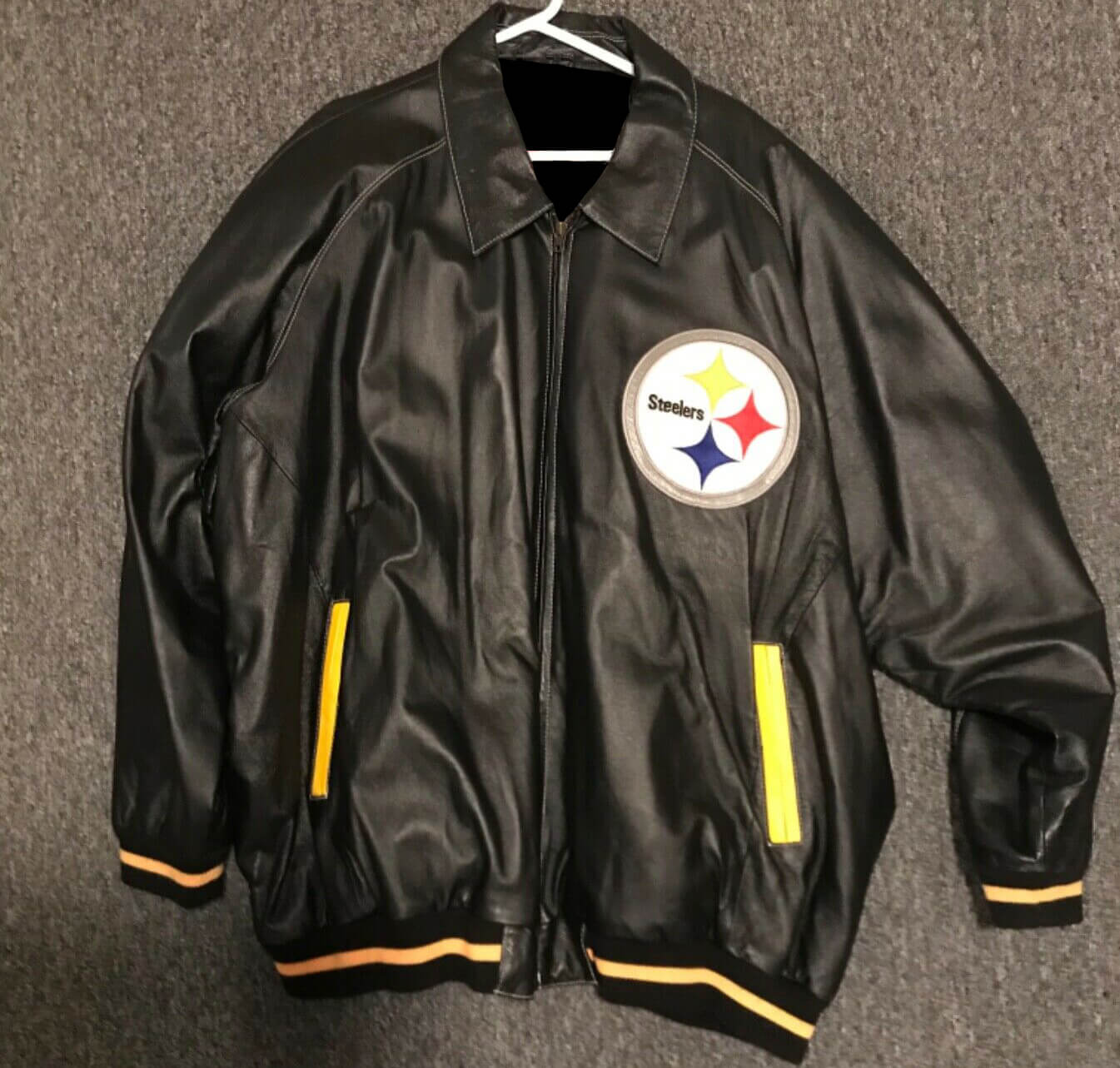 NFL Black Pittsburgh Steelers Leather Jacket (1) NFL Black Pittsburgh Steelers Leather Jacket