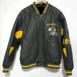 NFL Black Yellow Pittsburgh Steelers Leather Jacket