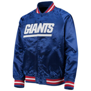 NFL Blue New York Giants Satin Jacket