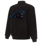 NFL Carolina Panthers Black Wool Jacket