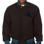NFL Carolina Panthers Brown Wool Jacket