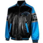NFL Carolina Panthers Football Leather Jacket