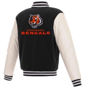 NFL Cincinnati Bengals Black And White Varsity Jacket