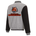 NFL Cincinnati Bengals Gray And Black Wool Jacket