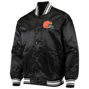 NFL Cleveland Browns Black Satin Jacket