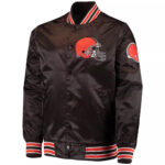 NFL Cleveland Browns Brown Satin Jacket