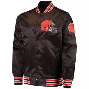 NFL Cleveland Browns Brown Satin Jacket