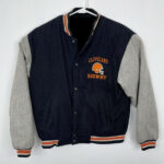 NFL Cleveland Browns Navy And Gray Wool Jacket