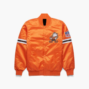 NFL Cleveland Browns Orange Satin Jacket