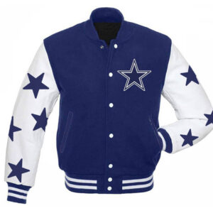 NFL Dallas Cowboys Royal Blue And White Varsity Jacket
