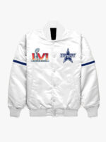 NFL Dallas Cowboys Super Bowl White Satin Jacket