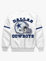 NFL Dallas Cowboys Super Bowl White Satin Jacket