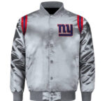 NFL Gray New York Giants Satin Jacket