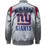 NFL Gray New York Giants Satin Jacket
