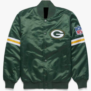 NFL Green Bay Packers Green Satin Jacket
