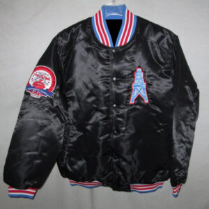 NFL Houston Oilers Black Satin Jacket