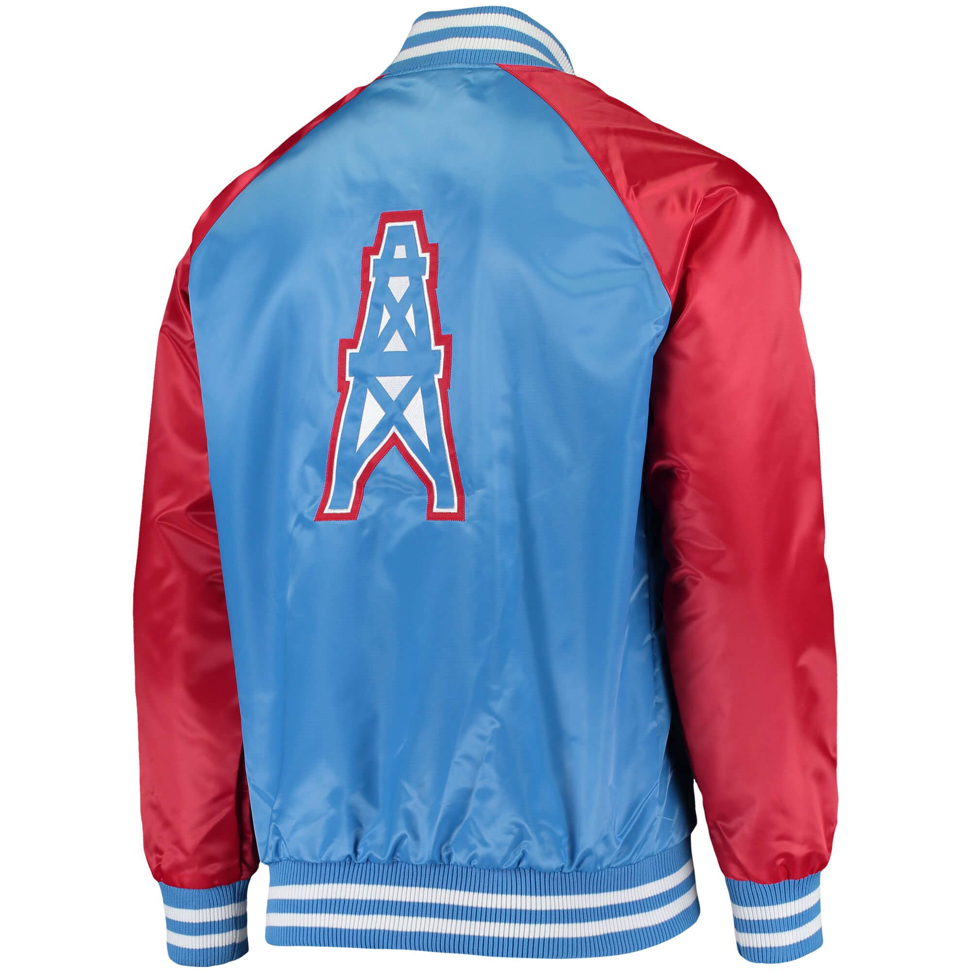 Maker of Jacket Men Jackets Houston Oilers Historic Logo Renegade Satin