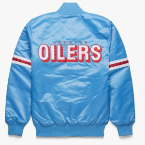 NFL Houston Oilers Light Blue Satin Jacket