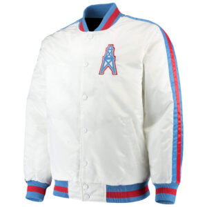 NFL Houston Oilers White Satin Jacket