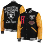NFL Las Vegas Raiders Black And Gold Varsity Jacket